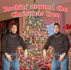 The Rock spreading the cheers