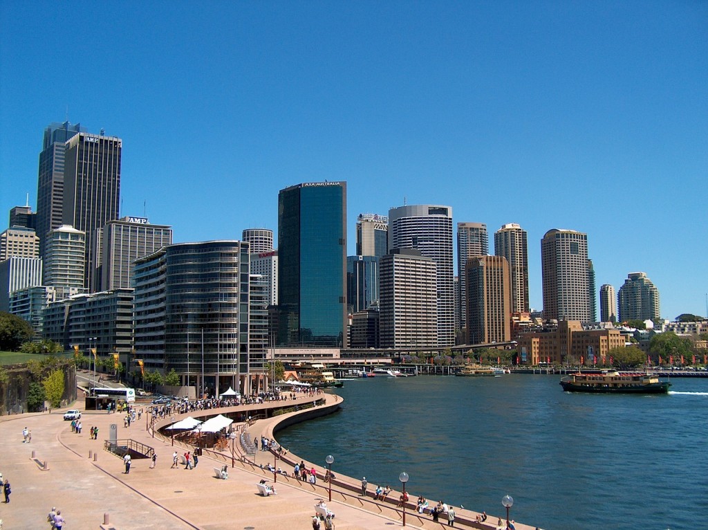 One side view of Darling Harbour
