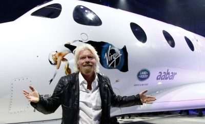 Richard Branson Introducing Brand New Virgin Galactic Spaceship