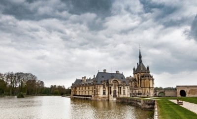 French castle by the river