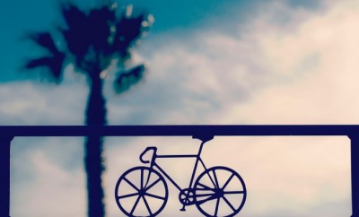Bike on a sunset background