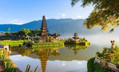 Pictures photo of Bali's temple set in beautiful landscape