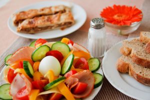 Tips For Starting Your Own Bakery-Plate of salad and bread