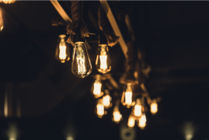 light bulbs. light, electricity