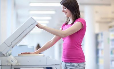 Lady doing some photocopying