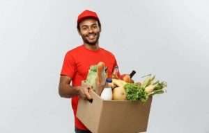 Man delivering groceries