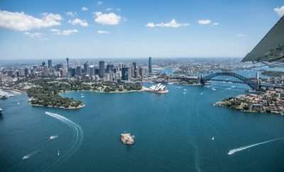Top view of Sydney harbour