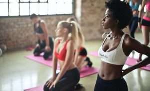 women in an aerobics class