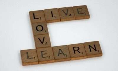 Scrabble with "Live Love Learn'