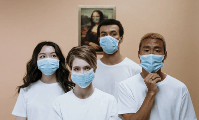 Medical staff wearing masks