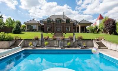 Luxury home with a large swimming pool