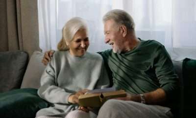 Couple signing retirement papers