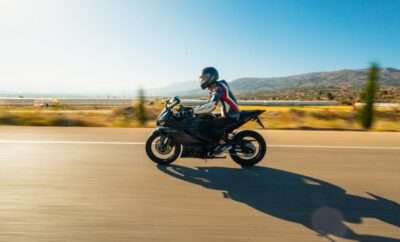 Man in a motorbike