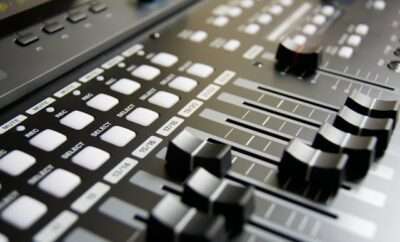 Photo of a sound board