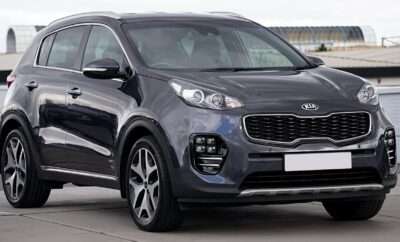 Hybrid car,Modern Kia Sportage SUV